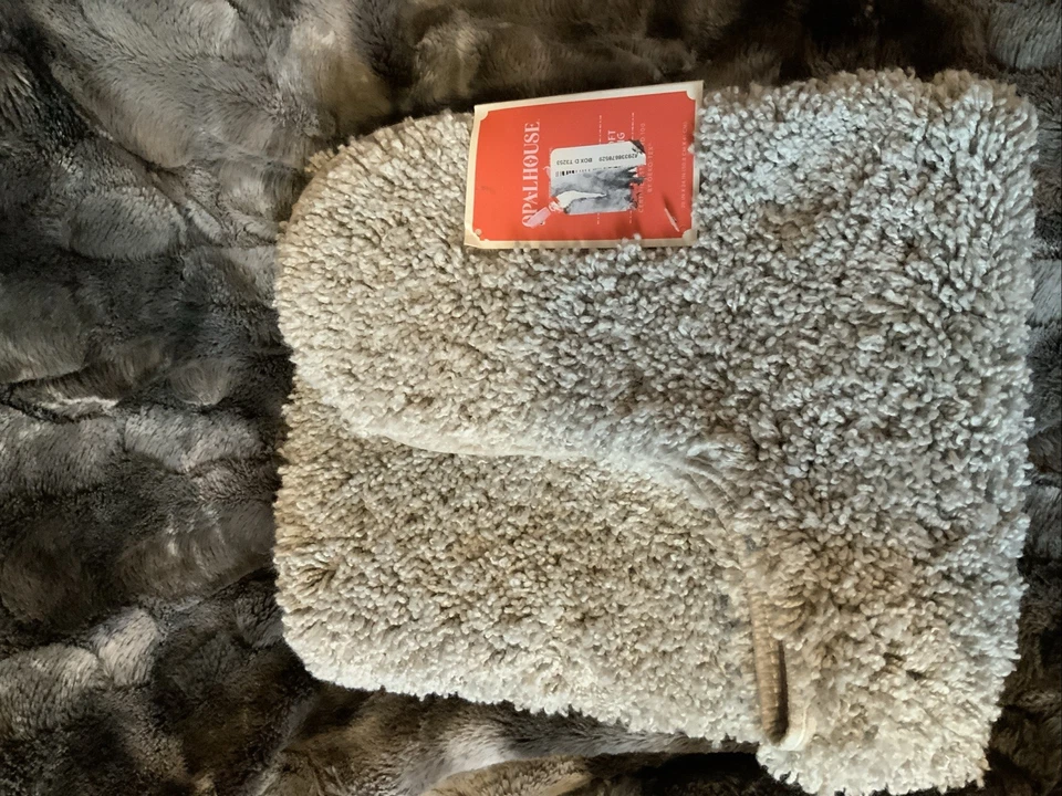 Alfombra de contorno de baño Opalhouse (24x20, gris) peluda suave/antideslizante Foto 2 de 4