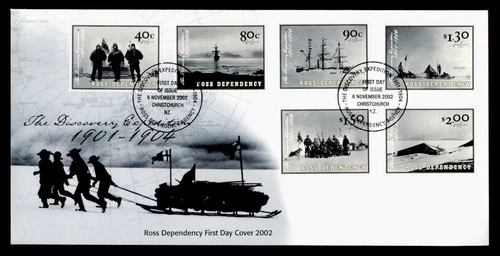 DR WHO 2002 ROSS DEPENDENCY FDC ANTARCTIC CACHET COMBO $2 NEW ZEALAND M71930
