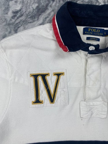Vintage Polo Ralph Lauren Big Logo  Rugby  Shirt Men Size L  Whit by Ralph Lauren, Size L, $65 - Photo 8