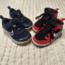 Nike Air Jordan 1 Mid TD Infrared Retro Size Youth 7C  Blue Nike Sneakers