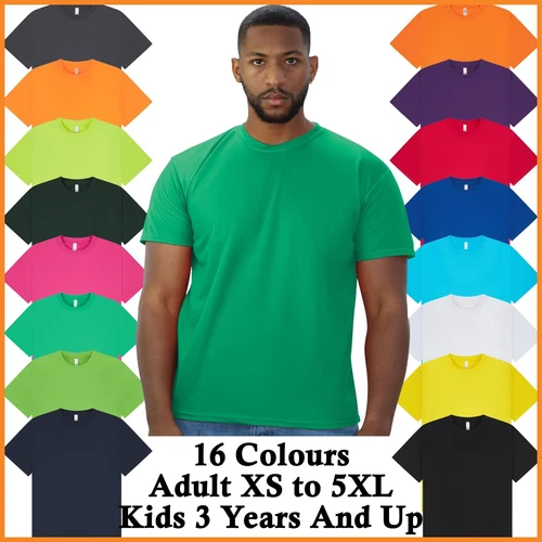 Mens 5 a side Football Breathable T Shirt Cool Dry Sports Team Top Kids upto 5XL