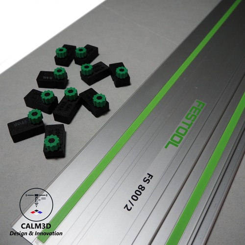 Paradas de riel guía compatibles con Festool - conjunto doble - giro y bloqueo - INC P&P - Imagen 7 de 10