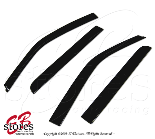 4pc Out-Channel Low Profile Rain Guard Deflector For F-150 Super Crew 2015-2017 - Picture 2 of 4