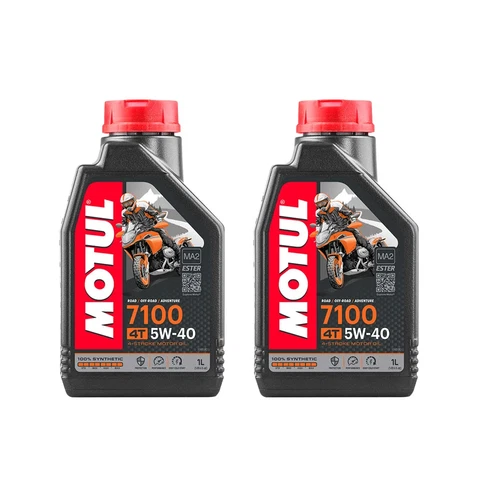 Motul 7100 4T 5W-40 5w40 Motorcycle Engine Oil Fully Synthetic - x2  1L