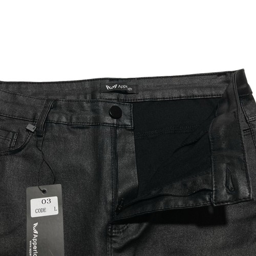 NWT Apperloth A Black Shinny High Rise Skinny Leg Pants Juniors Size L - Picture 6 of 13