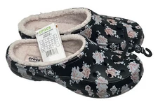 Crocs Freesail Lined Clog Women's Size 9, 10 Black/Floral NWT