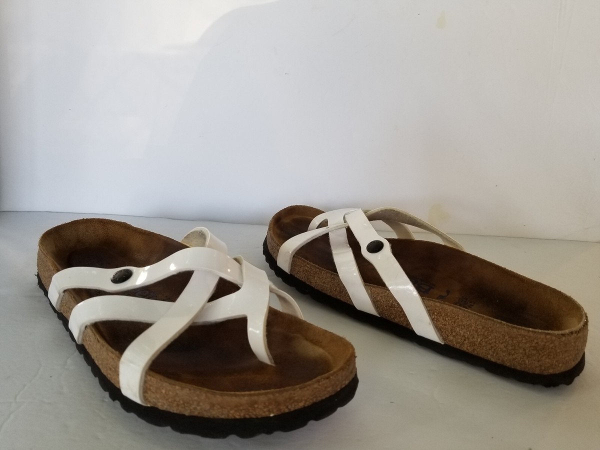Birkenstock Betula Vinja White Criss Cross Strappy Flip Flop