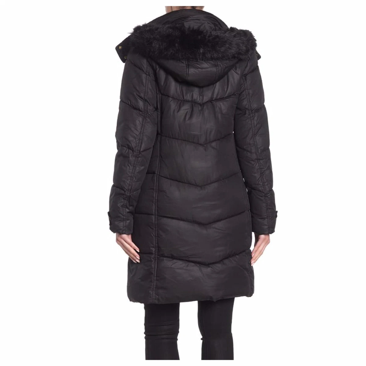 Joules snowbury padded shop coat black