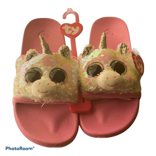 Diamond Unicorn Flip Flops Sandals Ty Fashion BIG KIDS LARGE 4-6 New | eBay