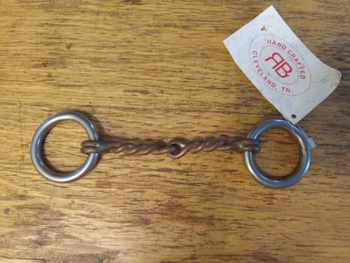New reinsman twisted copper wire snaffle bit 3 1/2 in. pony mini donkey ...