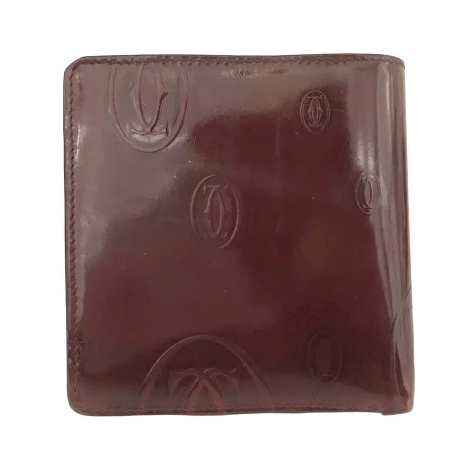 Cartier Happy Birthday Patent Leather Bifold Men Wallet #055 - Image 2 of 4