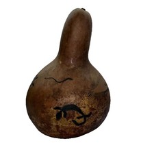 Southwestern theme large painted gourd 9x12 in