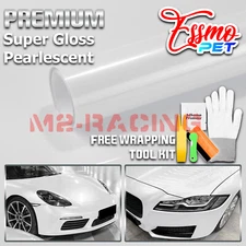 PET Super Gloss Pearlescent Ceramic White Car Vehicle Vinyl Wrap Decal Sticker