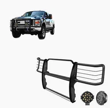 Black Horse 17GT26MA-PLB Black Grille Guard w/LED for Silverado 2500/3500 HD