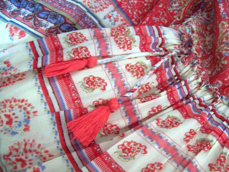 GIRLS NEXT MAXI DRESS AGE 10 YEARS, Floral 100% cotton lined full tiered Dress - Image 2 of 4