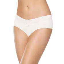 Jenni by Jennifer Moore Women's Cotton Lace-Trim Hipster White S
