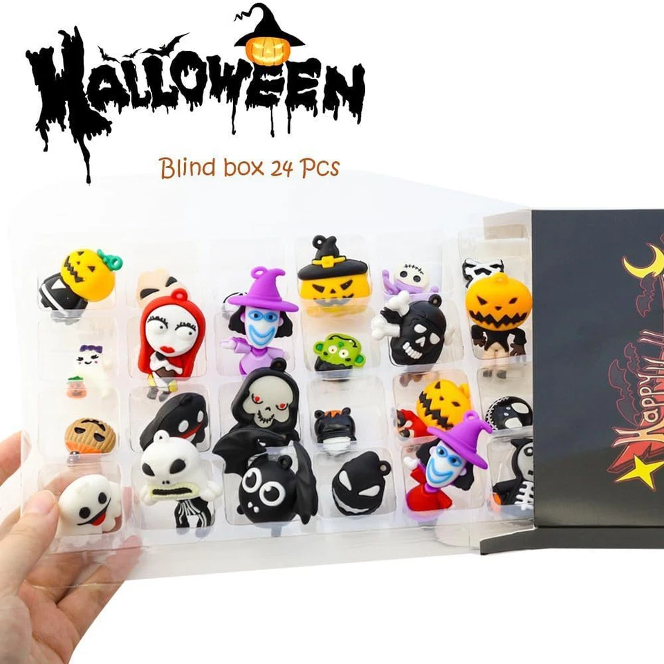 2025 Halloween Advent Calendar Contains 24 Gifts Horror Movie Figures Kids Gift - Image 3 of 4
