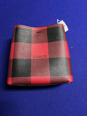 NWT Coach C7267 Mini Town Bucket Bag With Buffalo Plaid Print