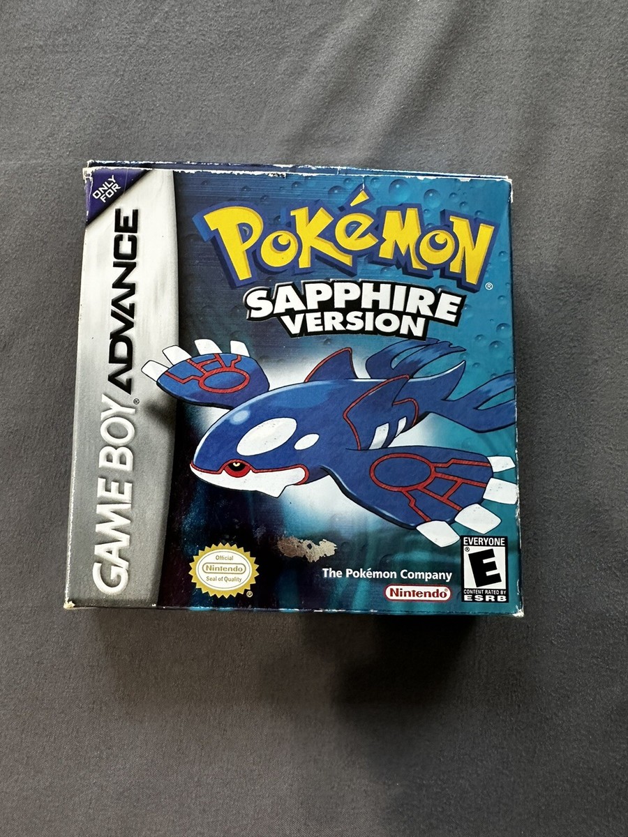 Pokemon Sapphire GBA Gameboy Advance Complete Box CIB Tested Pokemon Sapphire GBA Gameboy Advance Complete Box CIB Tested