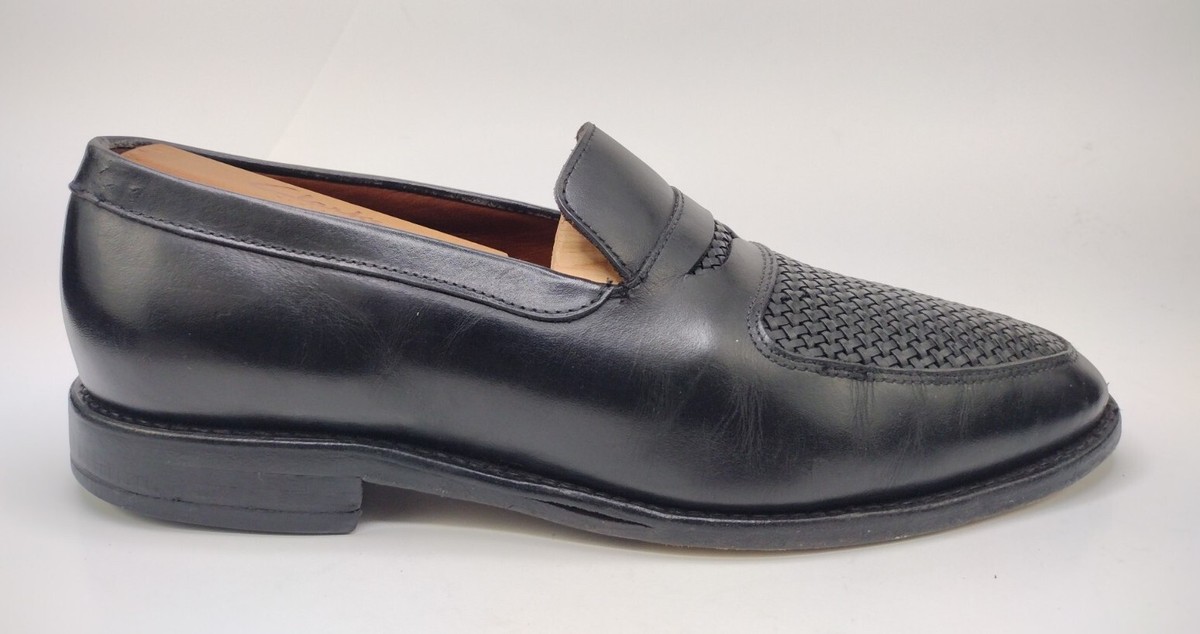 【Allen Edmonds】Carlsbad☆コインローファー☆USA製 Allen Edmonds Carlsbad Mens Black Leather Woven Penny