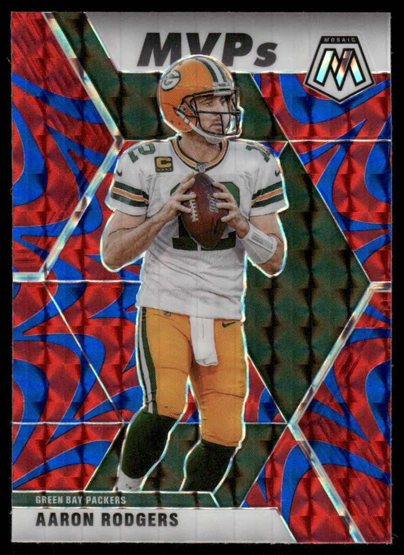 2020 Panini Mosaic #300 Aaron Rodgers Prizm Reactive Blue
