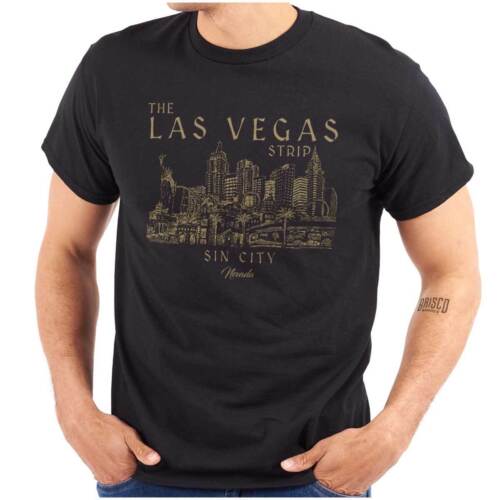 The Las Vegas Strip Sin City Nevada State Womens or Mens Crewneck T Shirt Tee