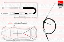 Centre Rear Left Hand Brake Cable For Vauxhall Corsa 00- 07 Corsavan 00- 06