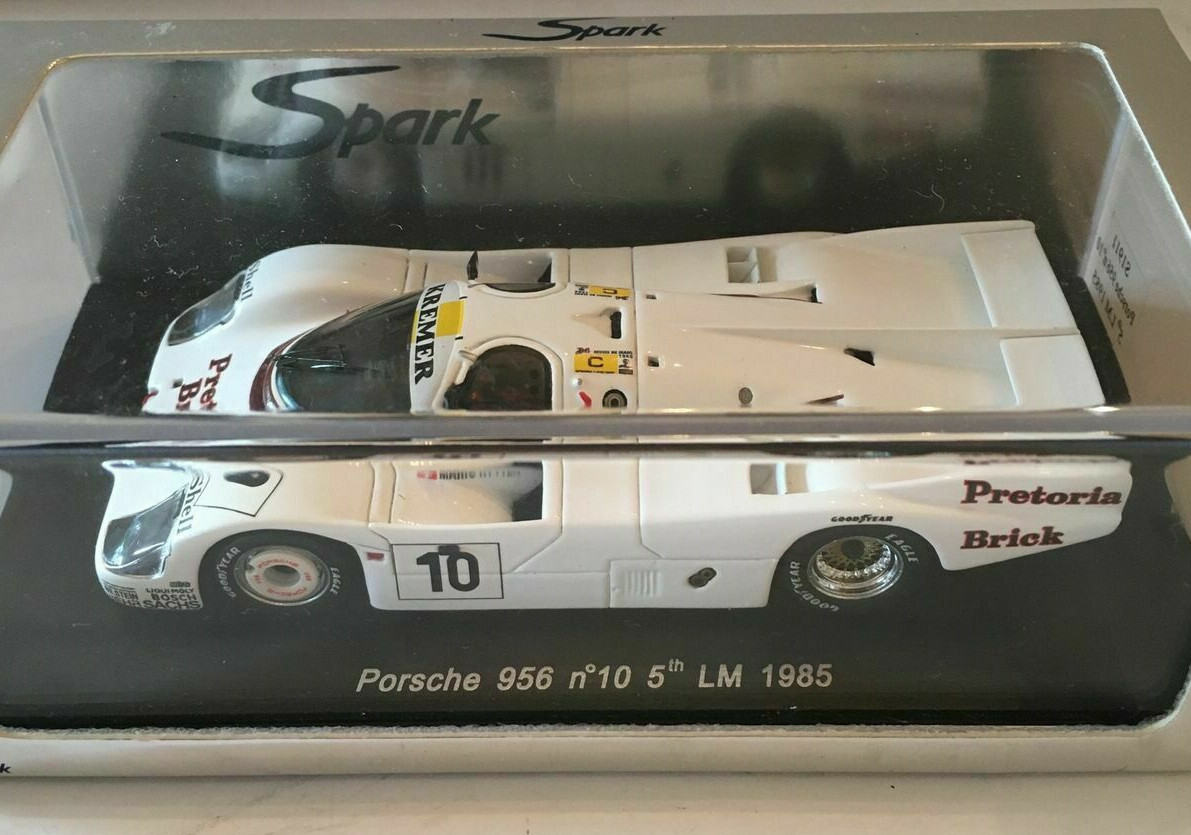 限定車 Spark 1/43 PORSCHE 956 1:43 Spark Porsche 956 962 Race Car & Display Case NEW, U