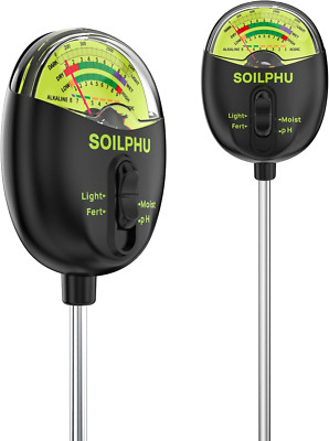 Soil Ph Tester,4 in 1 Soil Moisture Meter,Soil Tester for Soil Moisture/Ph Meter