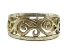 Men's Sterling Silver 925 Statement Ring Band Vintage Unpolished Size 8