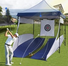 KAMPKEEPER 2 In 1 Golf Practice Hitting Net and Full Size 10 X 10 Gazebo