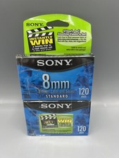 SONY 8mm 120 Minute MP Standard Video Tape New Sealed 2 Pack