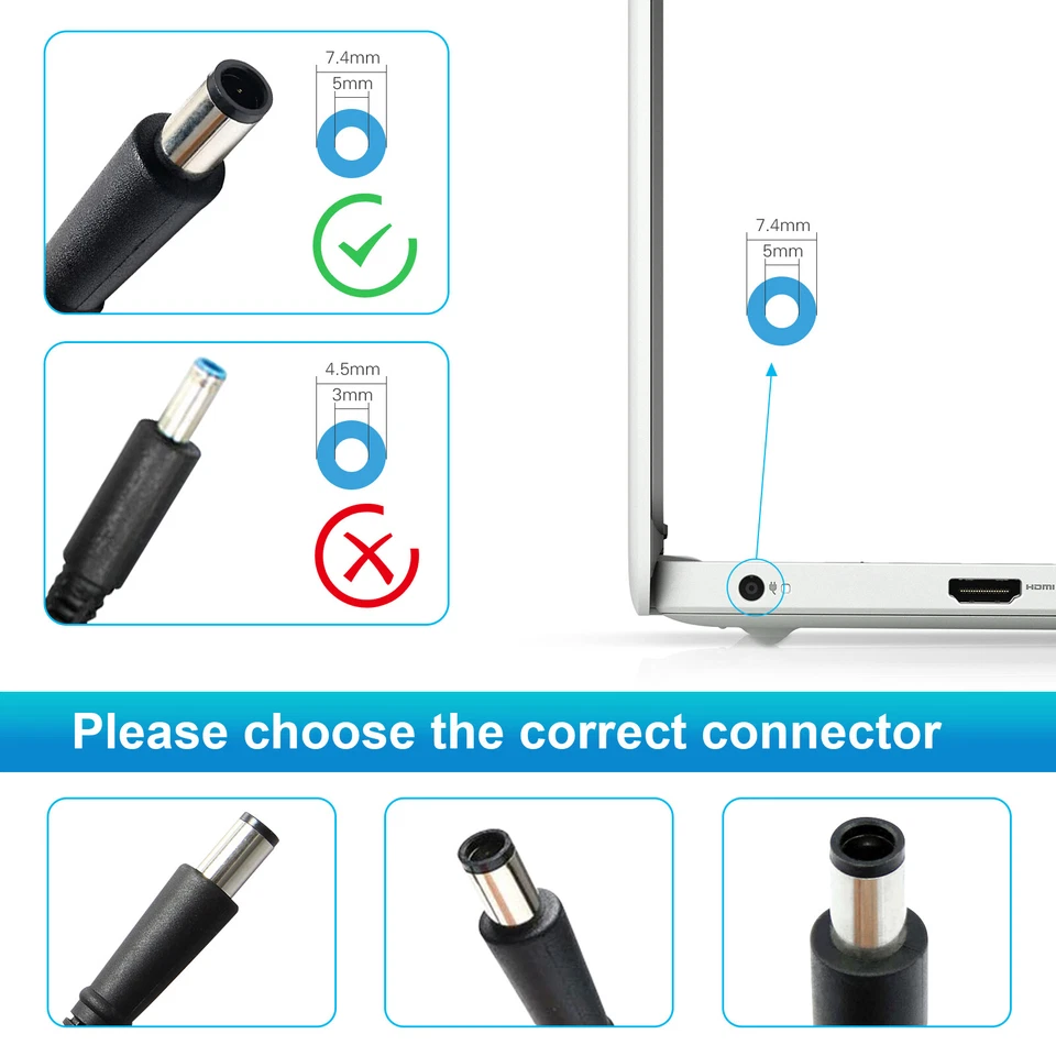 100% New For Laptop Charger AC Adapter HP Probook 4530s 4535s 4540s with LEAD - Image 2 of 4