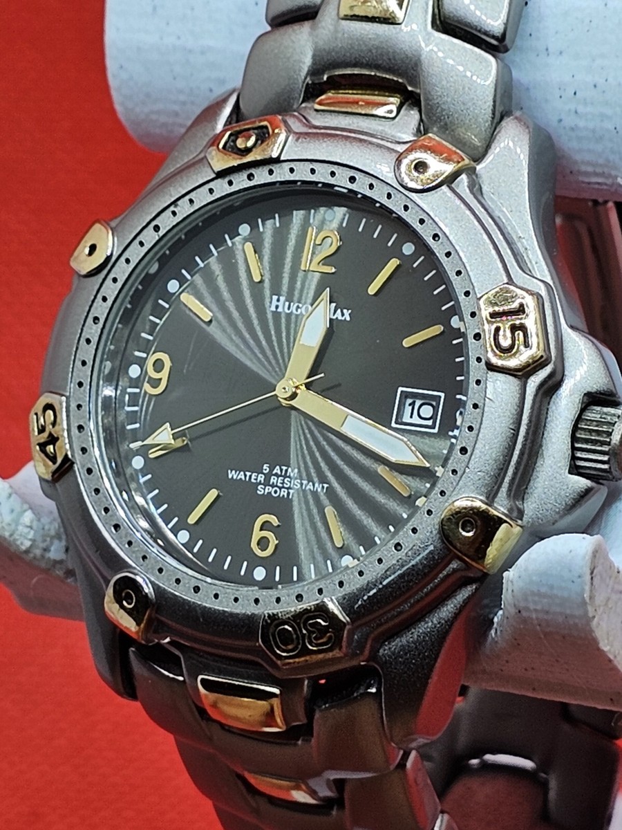 Hugo Maxx Watch Stainless Steel Wristwatch w/ 18K Gold plated