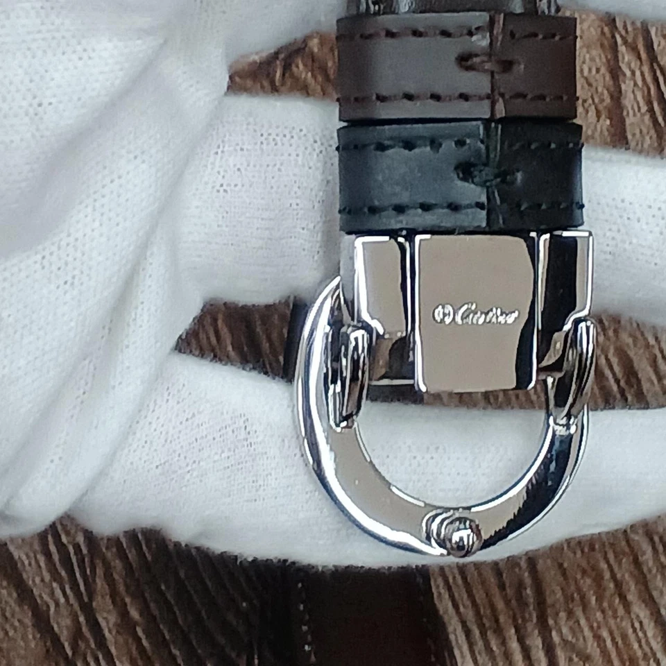 Cinturón de cuero Panthère de Cartier negro plateado herrajes cuero auténtico todo en Phoho Foto 4 de 4