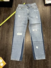 SER.O.YA Maggie bootcut $298 Jeans size 26 distressed mid rise NEW cotton Seroya