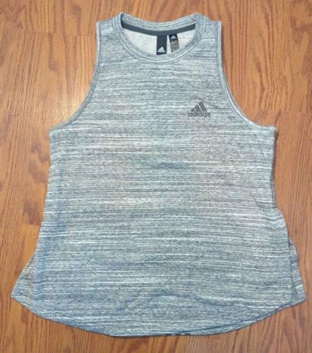 Adidas Women's Sport 2 Street Grey/White Tank Top (DU1924) SMALL - Picture 1 of 7