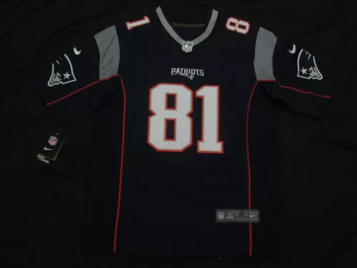 Aaron Hernandez #81 New England Patriots Game Men's Jersey Navy Blue