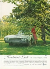 1962 White Thunderbird 2-Door Convertible Ford Motor Company PRINT AD