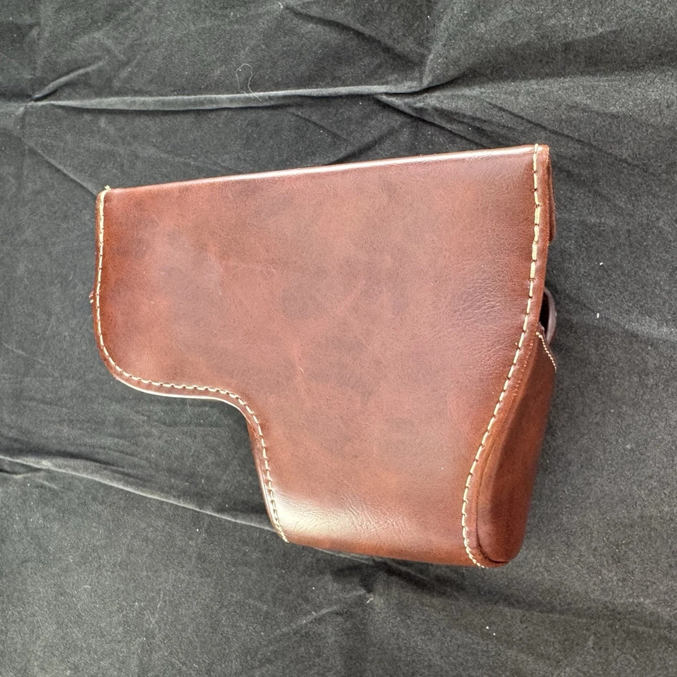 Estuche de cuero para cámara Sony Alpha OEM PU #5205 marrón rojizo sangre de buey Foto 2 de 4