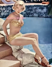 MARILYN MONROE #92 COLORIZED PHOTO 11 X 8.5 SHIPS FREE