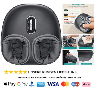 Nekteck Fußmassagegerät mit Wärme 2026 Shiatsu Luftdruck Tiefenknet