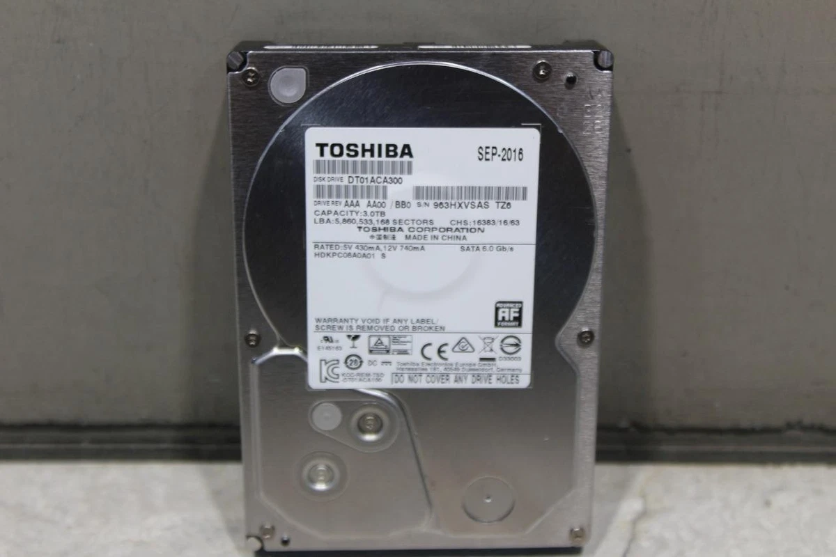 25+ Toshiba Internal Hard Disk Drives 3 TB Storage Capacity for