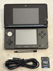 Nintendo 3DS Console Black Edition With Charger US SELLER  Good Condition