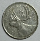 1951 Canada King George VI "MOOSE / Caribou" SILVER Quarter Coin 80% AG: 20% CU