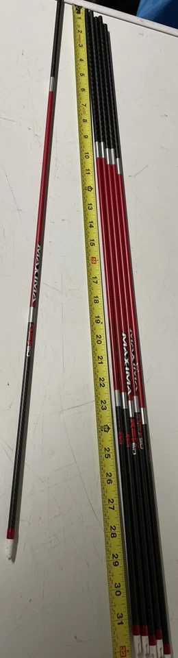 Eje de columna Carbon Express Máxima Red 250, 400 solo flechas, 6 ejes en total. Nuevo Foto 2 de 3