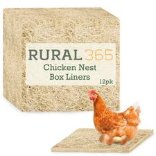 Rural365 Chicken Nest Box Liners 12pk - Chicken Coop Bedding Poultry Supplies
