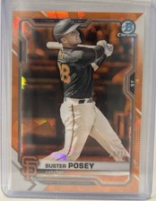 2021 Bowman Chrome Sapphire Edition - Buster Posey #31 Orange Refractor /75
