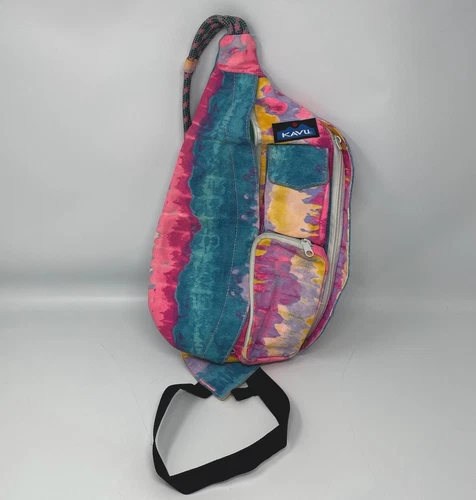 KAVU Rope Sling Bag Excellent Pre-owned Condition Festival Tie Dye