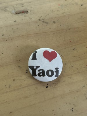 I love heart yaoi anime button pin badge bl boys love 